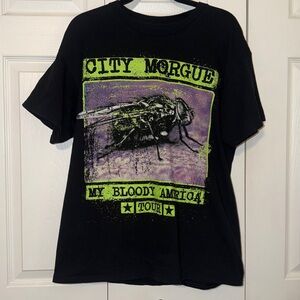City Morgue My Bloody America 2023 Fly Tour T Shirt Black Size Large